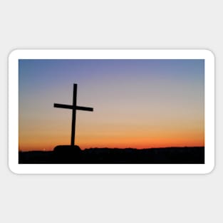 Sunrise Cross on Beach Sticker